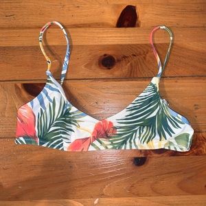 Rhythm. Tropical Flower Swim Top with Adjustable Straps Size XS